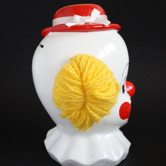 Vintage clown Head Piggy Bank Kids room decor Halloween creepy clown scary clown - Picture 3 of 5